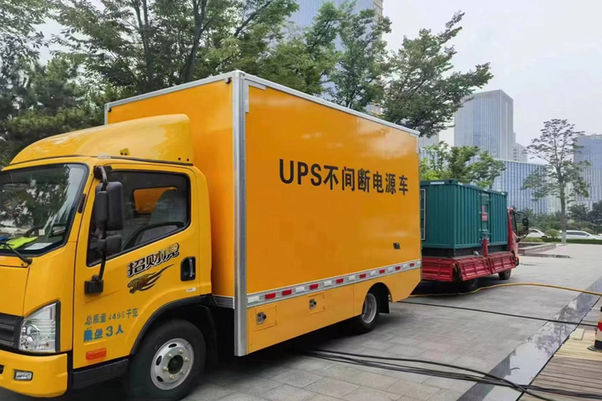 潜山发电机租赁施工现场